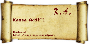 Kassa Adél névjegykártya